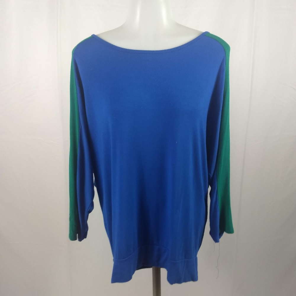 Coldwater Creek Size Small Blue/Green blouse Shirt - Picture 4 of 7